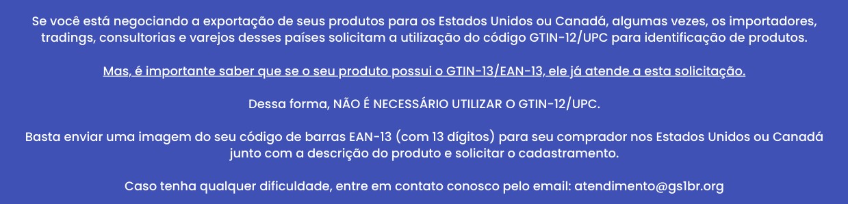 orientações em relação ao GTIN-13